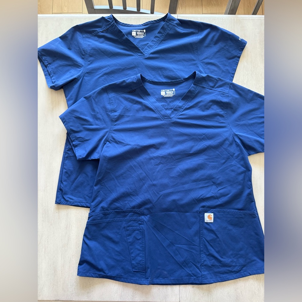 Carhartt Modern Fit Blue Scrub Top